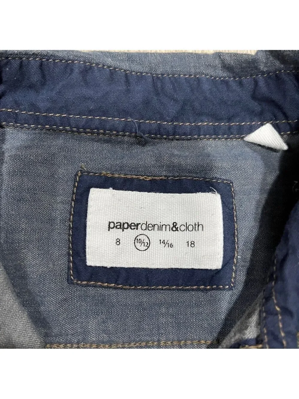 Paper Denim & Cloth button down denim shirt size 10-12